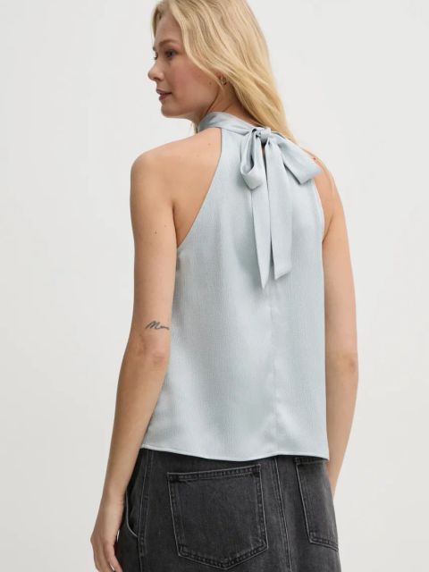 Samsoe Samsoe bluzka SARHEO damska kolor niebieski gładka F24400164