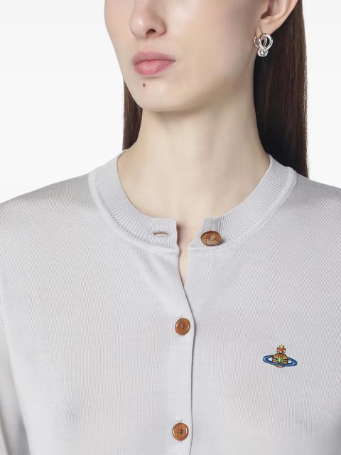 Vivienne Westwood orb-embroidered cardigan - Grey