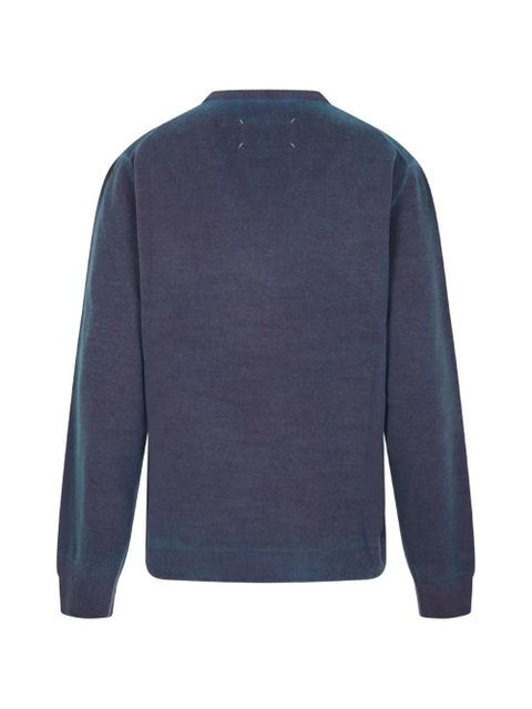 Maison Margiela V-neck sweater - Blue - zdjęcie produktu nr 2