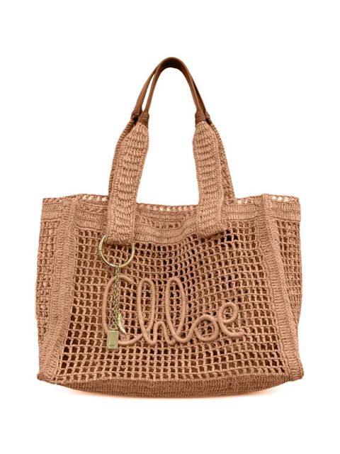 Chloé logo charm tote bag - Pink - zdjęcie produktu nr 1