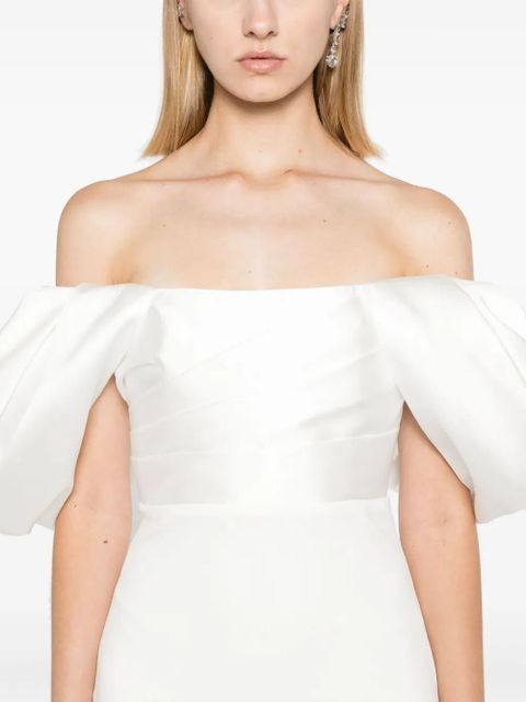 Solace London Sian off-shoulder gown - Neutrals