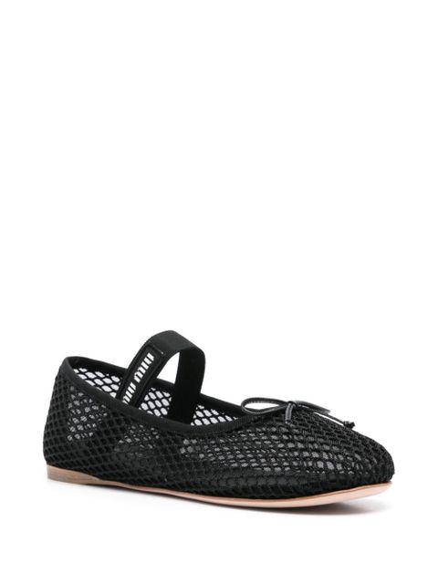 Miu Miu mesh-design ballet flats - Black - zdjęcie produktu nr 2