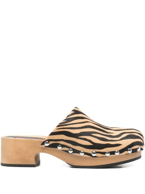 Simon Miller Rio zebra-pattern clogs - Neutrals - zdjęcie produktu nr 1