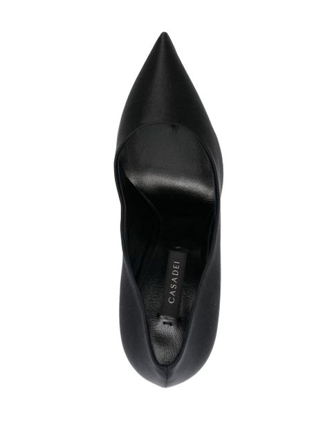Casadei Blade Twenties 120mm satin pumps - Black