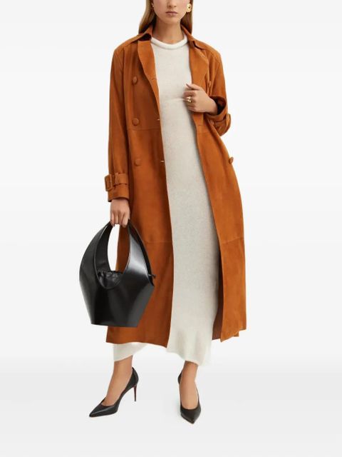 Nour Hammour Tate double-breasted belted coat - Brown