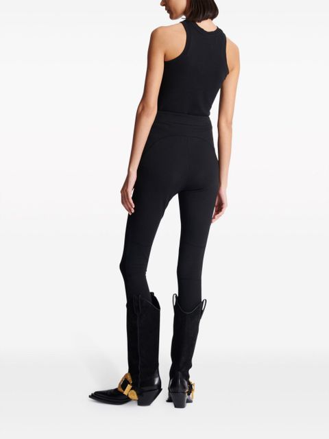 Balmain 6-Button knitted leggings - Black