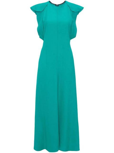 Victoria Beckham folded cap-sleeve midi dress - Blue - zdjęcie produktu nr 1