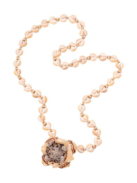 Valentino Garavani shell flower necklace - Neutrals