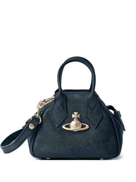 Vivienne Westwood mini Yasmine top-handle textured tote bag - Black - zdjęcie produktu nr 1