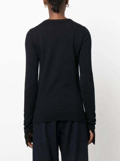 TOTEME crew-neck thumbslot jumper - Blue - zdjęcie produktu nr 2