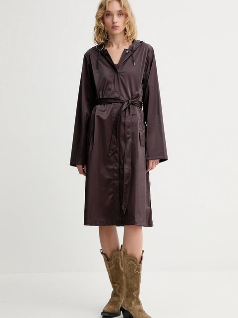 Rains kurtka 12040 A-Line Longer W Jacket kolor fioletowy przejściowa 12040 - zdjęcie produktu nr 1