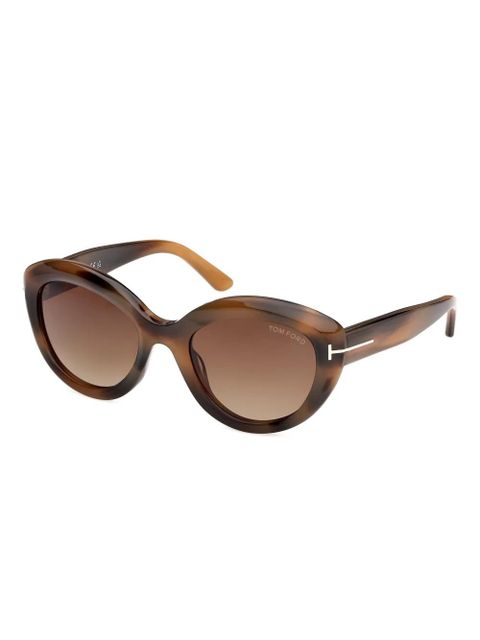 TOM FORD Eyewear round frame sunglasses - Brown - zdjęcie produktu nr 2