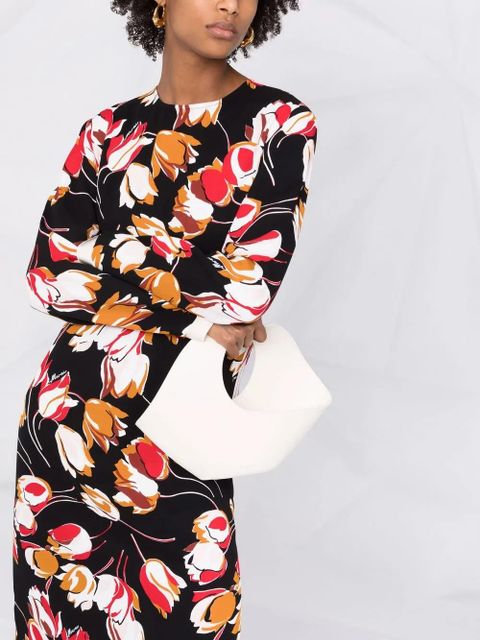 Marni abstract-print long-sleeve dress - Black