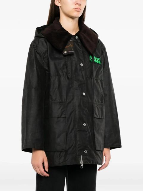 Barbour x Ganni hooded coat - Green