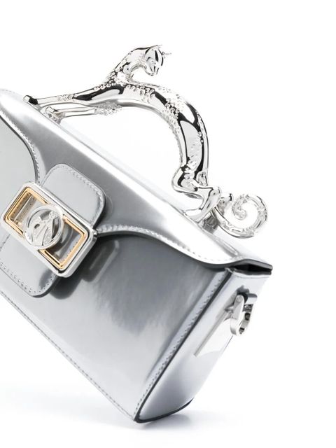 Lanvin Pencil Cat leather mini bag - Silver