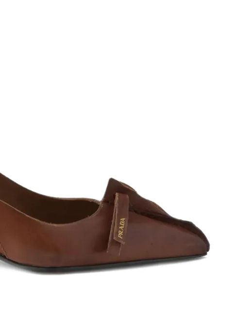 Prada leather heeled pumps - Brown