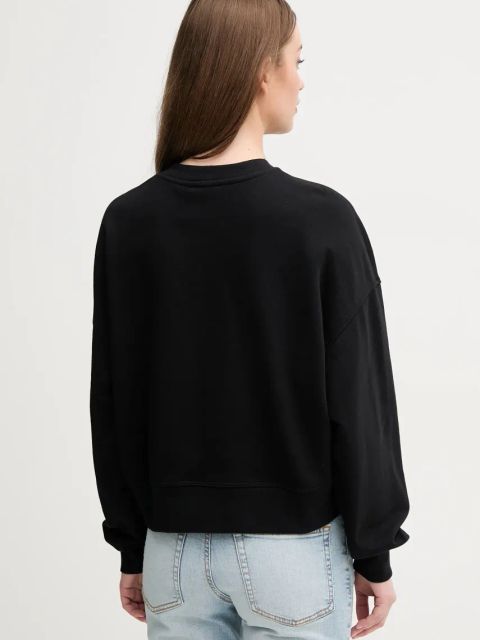 United Colors of Benetton bluza bawełniana damska kolor czarny z nadrukiem 3UNID109A