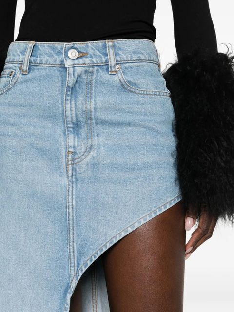 Coperni asymmetric panel skirt - Blue