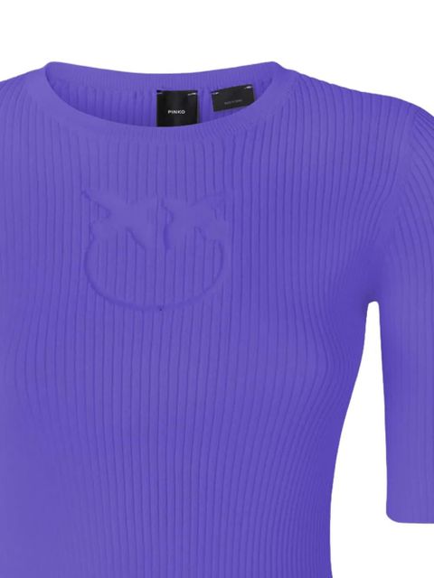 PINKO Love Birds ribbed top - Purple