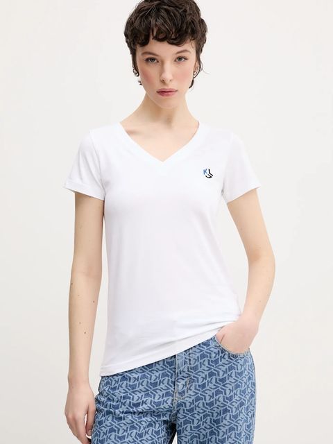 Karl Lagerfeld Jeans t-shirt damski kolor biały A2W17097 - zdjęcie produktu nr 1