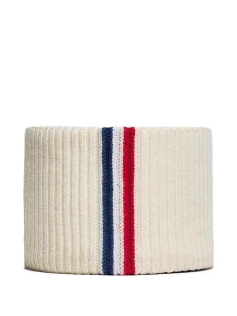 Moncler Grenoble logo-patch ribbed headband - Neutrals