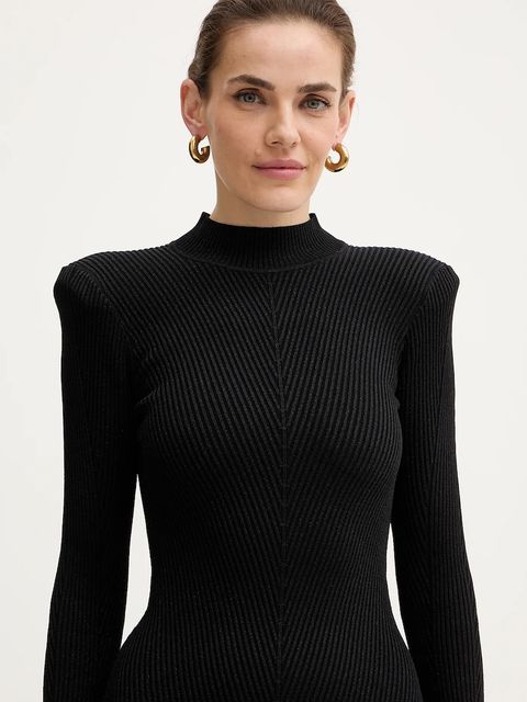 Retrofete sukienka Sydonie kolor czarny mini rozkloszowana FW24-9733