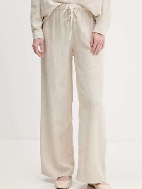 Answear Lab komplet lniany damski kolor beżowy