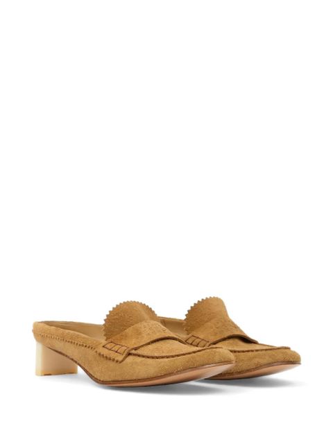 MM6 Maison Margiela leather slippers - Neutrals - zdjęcie produktu nr 2