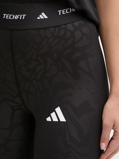 adidas Performance legginsy treningowe Techfit kolor czarny wzorzyste JE3644