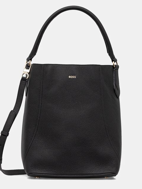 BOSS torebka skórzana kolor czarny 50547744 - zdjęcie produktu nr 1