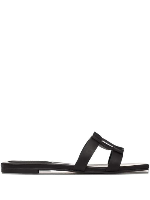 Simkhai monogram-detail flat sandals - Black - zdjęcie produktu nr 1