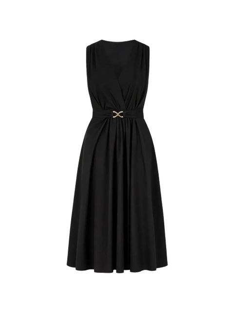 TWINSET V-neck midi dress - Black - zdjęcie produktu nr 1