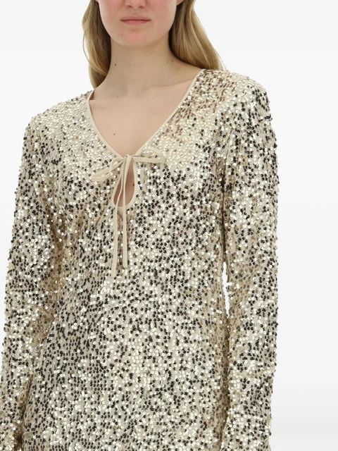ROTATE BIRGER CHRISTENSEN sequined dress - Gold