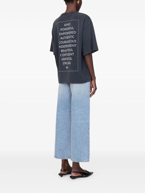 ANINE BING Rudy graphic-print T-shirt - Black