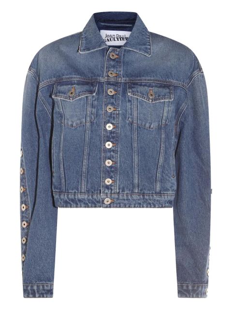 Jean Paul Gaultier cropped denim jacket - Blue - zdjęcie produktu nr 1