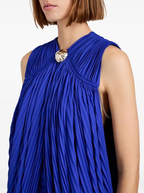 Proenza Schouler pleated embellished maxi party dress - Blue