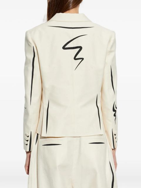 Moschino printed jacket - Neutrals