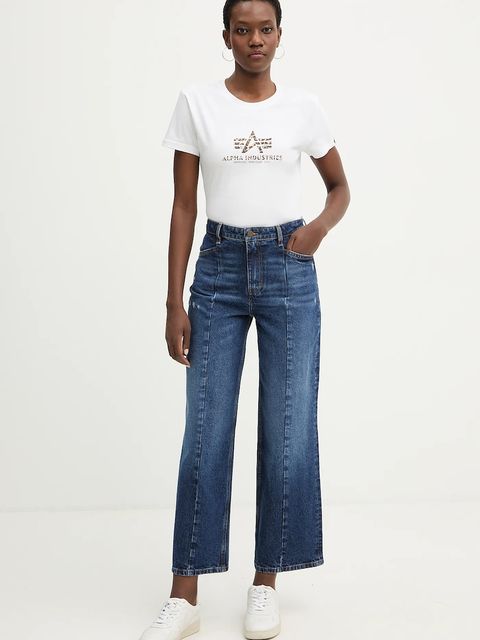 Alpha Industries t-shirt bawełniany Basic BL Mirror Leo W - zdjęcie produktu nr 1