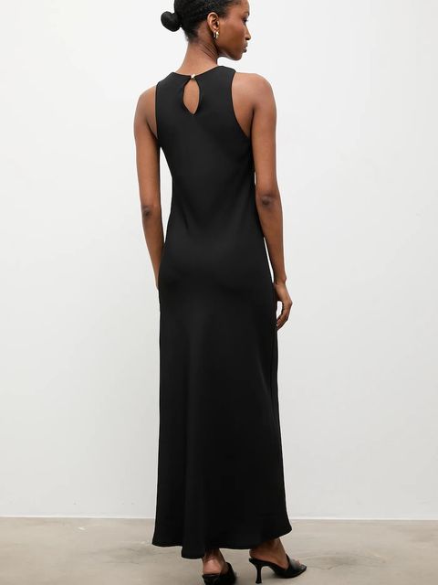 Answear.LAB sukienka kolor czarny maxi dopasowana