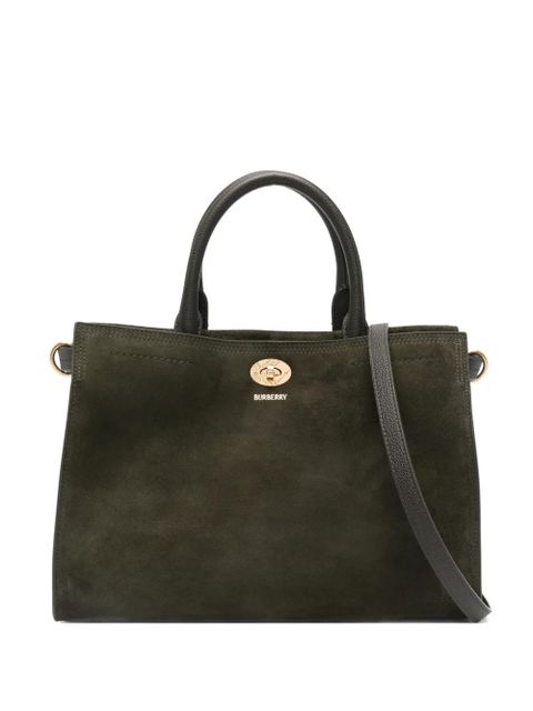 Burberry small Cotswolds suede tote bag - Green - zdjęcie produktu nr 1