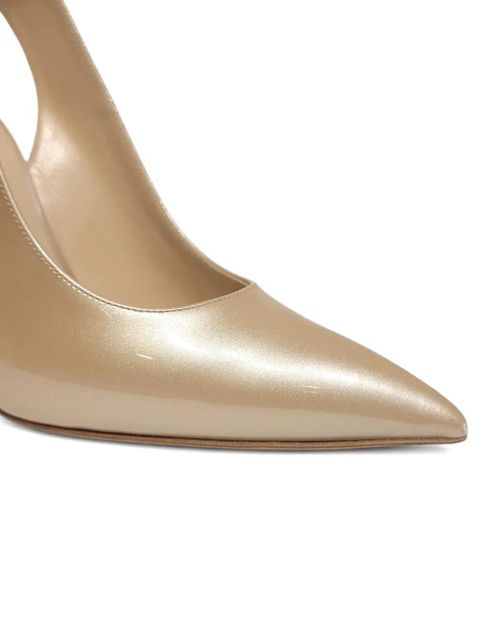 Casadei 100mm embellished sling-back pumps - Gold