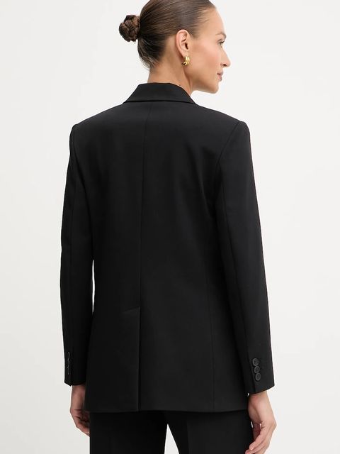 Weekend Max Mara marynarka MESSINA kolor czarny jednorzędowa gładka 2525916041600