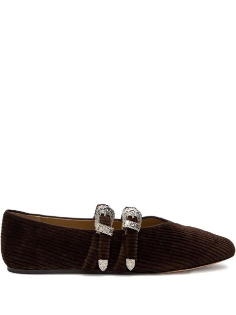 Le Monde Beryl Claudia buckle ballet flats - Brown