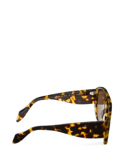 PINKO Pilot logo-detail sunglasses - Brown