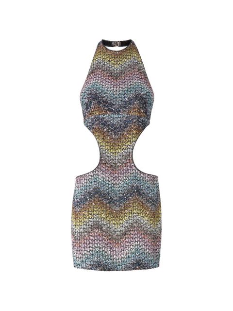 Missoni cut-out knitted mini dress - Blue - zdjęcie produktu nr 1