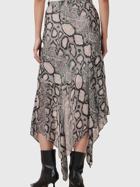 AllSaints spódnica z domieszką jedwabiu CASSIE