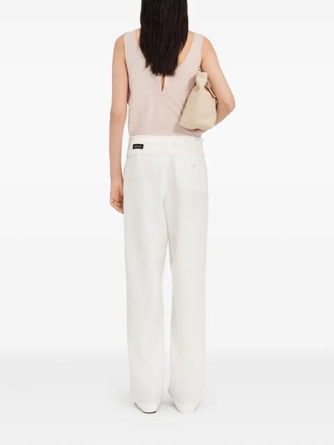 MM6 Maison Margiela asymmetric-fastening tailored trousers - White
