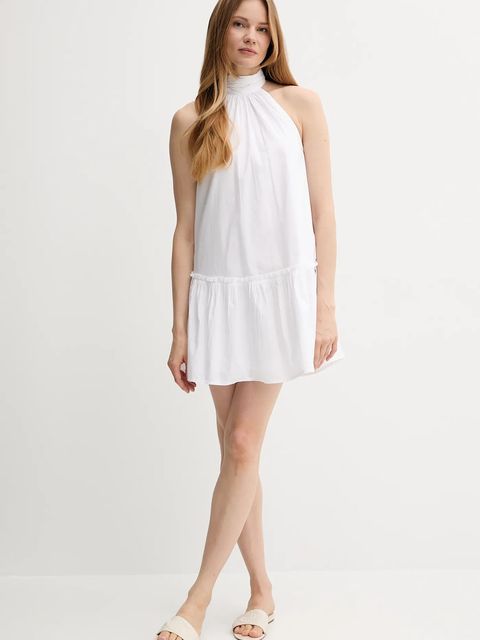 Pepe Jeans sukienka bawełniana kolor biały mini rozkloszowana PL953761 - zdjęcie produktu nr 2