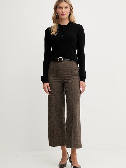 United Colors of Benetton kardigan z dodatkiem wełny damski kolor czarny lekki 102HD502B