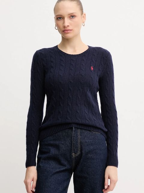 Polo Ralph Lauren sweter damski kolor granatowy lekki 211971865 - zdjęcie produktu nr 1